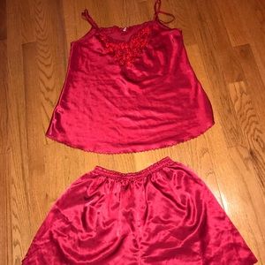 Sexy satin two piece